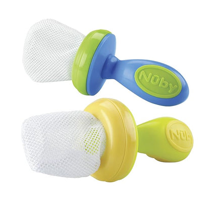 Nuby 2-Pack Nibbler Mesh Feeders, Colors May Vary