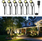 Zuske Outdoor Landscape Lighting, 6-Pack Outdoor Spot Lights with Transformer, Plug in LED Spot Lights for Garden, Yard, Backyard, Plants, Lawn, Trees, House, Flags, IP65 Waterproof – Warm White