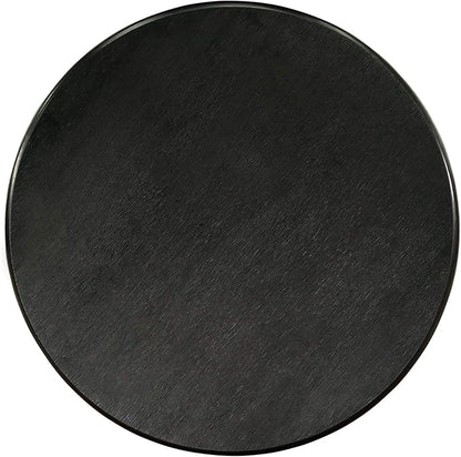 East West Furniture ANVA3-BLK-C 3 Piece Modern Dining Table Set Contains a Round Kitchen Table with Pedestal and 2 Linen Fabric Dining Room Chairs, 36x36 Inch, Black