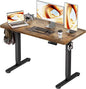 Standing Desk Electric Adjustable Computer Desk-Stand up Desk Office Gaming Home Office Memory Desks 48x24 inches Black Frame/Rustic Brown Top