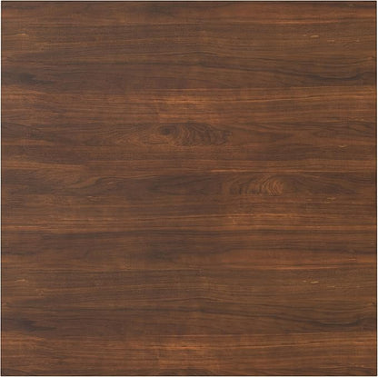 SIMPLIHOME Eastwood Square Dining Table, Solid Wood Walnut Veneer in Walnut, 54 x 54 inches, Contemporary-Style Large Square Kitchen Table for up to 8 People