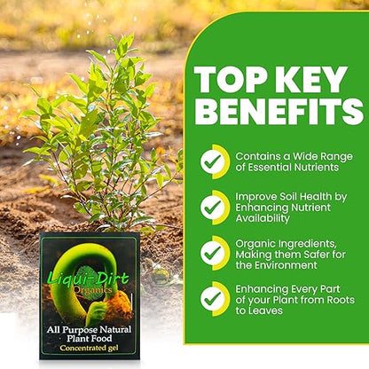 Naturally Organic Plant Food Fertilizer for Indoor Houseplants, Rare Aroids, Flowers, Gardens, Vegetables, Herbs - All Purpose NPK with 18 Vitamins, Micro-Fungi & Bio-Organisms