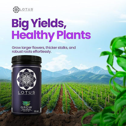 Grow Pro Series - Hydroponic Plant Nutrients and Fertilizer, Water Soluble Plant Food - Massive Roots, Made for Coco Coir, Hydro, & Soil, Enhances Flowering & Fruiting, Indoor & Outdoor Grows 32oz