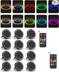 Color Changing Solar Ground Lights with 33ft Long Distance Remote Control - Flat Solar Lights Outdoor Waterproof - Pathway Lights Solar Powered for Yard Decorative Outside Lawn Walkway [12 Pack]