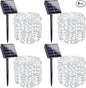 Extra-Long Solar String Lights for Outside, 4 Pack 400LED Solar Fairy Lights Outdoor Waterproof, Copper Wire with 8 Modes Solar Twinkle Lights for Tree Garden Party Patio Xmas Decor (Cool White)