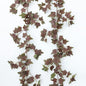 mizii 2 Strands Artificial Vines Ivy Garland 74" Fake Vine with Silk Green Leaves Faux Hanging Plants Greenery Decoration for Bedroom Home Wall Party Wedding Arch Apartment Room Decor (Purple Green)