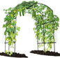 DoCred Large Garden Arch Trellis for Climbing Plants, 87'' H x 75'' L x 71'' W Outdoor Grape Vine Trellises Arch Arbor Gazebo, Grape Trellis for Climbing Plants, Courtyard and Garden Decoration, Black