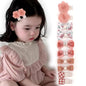 Baby Girls Hair Bow Clips, 10pcs Boutique Cotton Fully Lined Hair Pins, Non Slip Baby Barrettes Accessories for Infants Toddlers Fine Hair by BIANHUAN (Set-A)