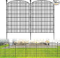 10 Panels No Dig Decorative Garden Fence - 40 in (H) x 23.6 ft (L), Dog Fence Outdoor for Yard，Rustproof Metal Animal Barrier Ground Stakes Fencing for Garden, Patio, Flower Bed