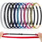 WILLBOND 10 Pcs Glitter Non Slip Running Headbands Girls Elastic Sports Velvet Sparkly Fabric Stretchy Shiny Headband Workout Fashion Hair Accessories for Women Party Favor (0.4 Inches,Neutral Color)