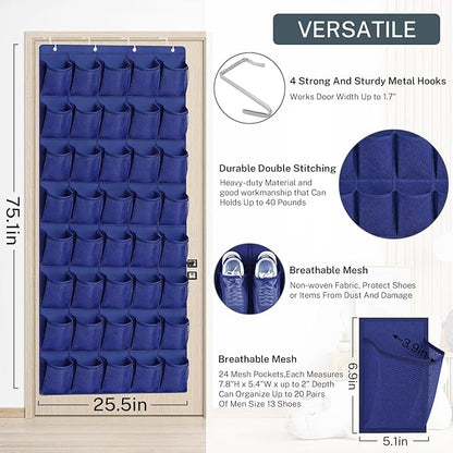 40-Pocket Over the Door Shoe Organizer
