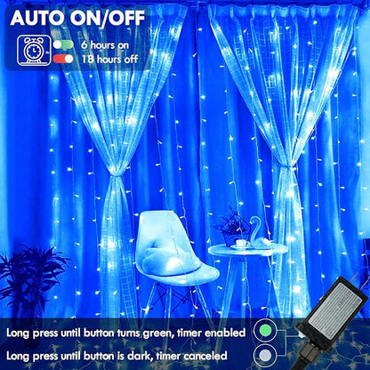 88FT 240LED Extra-Long Connectable String Lights Indoor Outdoor Clear Wire, Blue Christmas String Lights, Plug in Twinkle Fairy Light with Timer for Wedding Patio Tree Yard Christmas Decorations