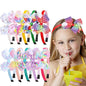 10pcs Unicorn Hair Bows Headbands Pineapple Mermaid Print Headband Girls Princess Hairbands for Children Kids