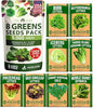 HOME GROWN Lettuce Seeds for Planting - 8 Varieties Non-GMO Heirloom Salad Greens Seeds - 9000+ USA-Sourced Vegetable Seeds for Planting Outdoors, Indoors, Hydroponic Garden