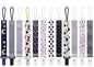 12 Pack Minimalist Neutral Baby Pacifier Clip, Modern Simple Design Pacifier Holder, Unisex for Boys Girls, Secure Clip, Stylish Baby Gift (Multicolor E 25.5cm)