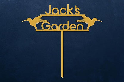Personalized Metal Garden Sign with Stake, Custom Garden Decor for Outdoor, Custom Family Name Sign, Patio Decorations, Lawn Art, Farmhouse Decorative, Housewarming Gift (CstmDesign9)