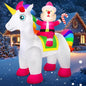 7.2 FT Christmas Inflatables Yard Decorations Outdoor Santa Claus Riding Unicorn Inflatables Decorations Built-in LED Lights, Christmas Blow Up for Outdoor, Yard, Roof, Lawn