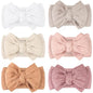 CÉLLOT 6 Pcs Baby Bows Headbands Nylon Hairbands Baby Girl Bows Hair Accessories for Newborn Infant Toddler Essentials (Light Pink Series)