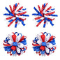 Patriotic Korker Hair Bow Clips Hair Accessories for Kids Girls 4th of July Party Accessories Red White Blue Bows Favors Decorations 4pcs
