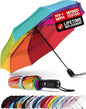 REPEL Windproof Travel Umbrella - Compact & Withstands Winds up to 85MPH , Strongest Premium Auto Folding Umbrella for Rain and Sun - Durable, Light & Portable for Women & Men , Fits Backpack & Cars