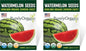Organic Watermelon Seeds (Crimson Sweet) - Approx 12 Seeds - USDA Organic, Non-GMO, Open Pollinated, Heirloom, USA Origin (Pack of 2)