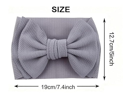 Bows for Baby Girls Headband, Newborn Bows Headbands Baby Hair Bows Hairbands Hair Accessories.(FD104-Pink Gray)