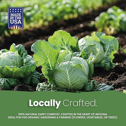Soil Seed & Water Dan’s Gold Organic Dairy Compost – Rich, Aged Compost for Garden Beds, Raised Beds & Soil Enrichment - OMRI Listed Organic Fertilizer
