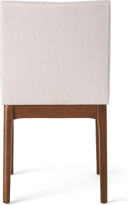Christopher Knight Home Benson Mid-Century Modern 7 Piece Dining Set, Light Beige and Walnut