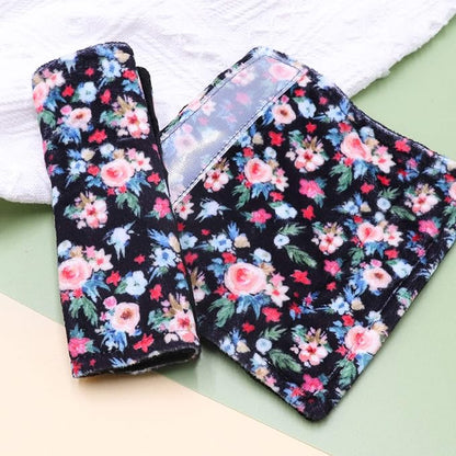 Baby Car Seat Belt Covers for Boys and Girls, Car Seat Straps Shoulder Pads, Soft Car Seat Neck Cover, Mink Seat Belt Protectors for Car Seats, Floral Stroller Strap Cover for Baby Kids