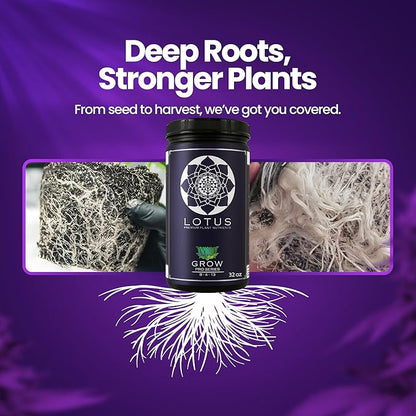 Grow Pro Series - Hydroponic Plant Nutrients and Fertilizer, Water Soluble Plant Food - Massive Roots, Made for Coco Coir, Hydro, & Soil, Enhances Flowering & Fruiting, Indoor & Outdoor Grows 32oz