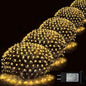 Christmas Net Lights, 510 LED Large Outdoor Net Mesh Lights for Bushes 28x5 ft, 8 Modes Waterproof Twinkle String Light Connectable for Christmas Hedge Yard Garden Party Decor, Warm White