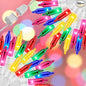 100LIGHTS Multi Easter Mini String Lights，Connectors Christmas Decorative Lights 19.6 UL Certified Waterproof for Easter Home Garden Holiday Christmas Tree Party Patio Wedding