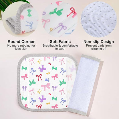 Seat Belt Cover Pad for Baby, Soft Seatbelt Cushion Covers for Kids 2Pcs Car Seat Strap Shoulder Pads for All Car Seats, Stroller, High Chair
