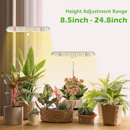 FOXGARDEN Grow Light, Full Spectrum LED Grow Lamp, Plant Lights for Indoor，Auto Timer 4/8/12H, 4 Dimmable, Height Adjustable 8.5"-24", Growing Lights
