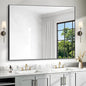 40x48 inch Large Black Bathroom Mirror, Black Rectangle Wall Mirror, Rectangle Mirror for Bathroom Over Sink, Frame Vanity Mirror for Entryway, Living Room, Bedroom, Hangs Horizontally or Vertically