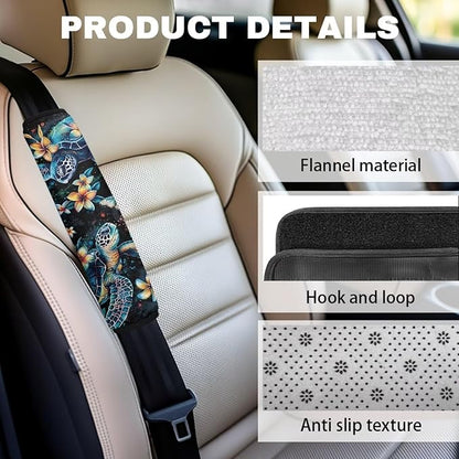 Seat Belt Cover Pad 2 Packs Car Seat Strap Pads Sea Turtle Easy to Install Car Seat Shoulder Strap Pads for All Car Seat Stroller for Parents Relatives
