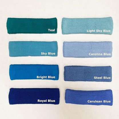 COUVER Baby Infant Terry Solid Color Headband/Terry Cloth Head Band - 4 Pieces