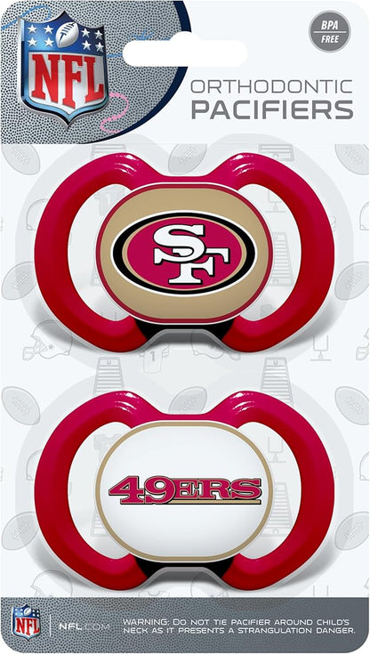Baby Fanatic Pacifier 2-Pack - NFL San Francisco 49ers - Officially Licensed League Gear