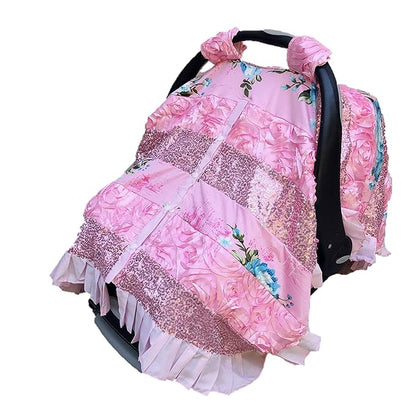 Rosy Kids Infant Carseat Canopy Cover 1pc Wind Proof Baby Car Seat Cover, Sunshade Cover, Boys and Girls, Fits Any Baby Car Seat, Color27AL02