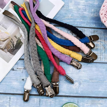 25 PCS 1" Suspender Clips Metal Pacifier Clip Holder for Pacifiers DIY Baby Girl Toy Bibs Garter Making Supplies (Gunmetal, Bulk)