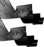 Beistle Black Metallic Fringe Ceiling Curtains – 2-Pack Extra-Long Shiny Tinsel Streamer Decorations with Tape for Halloween, New Year’s Eve, Birthday Parties, and Event Backdrops, 19½" x 16'