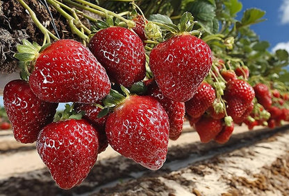 10 Ruby Charm Strawberry Plants - Fruit Very Firm, Sweet, High Yields (10 Plants)