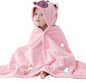 Toddler Baby Bath Towel with Hood 27.5"X55" Ultra Absorbent Soft Cozy Comfort Bathrobe Blanket, 0-6 Years Infant Shower Towel for Girls & Boys(Blush)