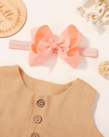 jollybows 40pcs Baby Girls Grosgrain Ribbon Hair Bows Headbands 4" Elastic Hair Band Hair Accessories for Infants Newborn- Natural Color Set