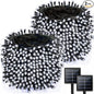 2 Pack Solar String Lights for Outside, 170 FT 480 LED Solar String Lights Outdoor with 8 Modes & Memory Function, Super Long Waterproof Solar Chrismas Lights for Tree Party Decorations (Cool White)