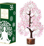 Crocon Rose Quartz Crystal Tree of Life Pink Room Decor & Healing Crystals Cute Desk Accessories Spiritual Birtdhay Gifts for Women House Warming Gifts New Home Decor for Mom Sister & Girlfriend