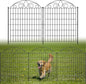 SUNLAX 10 Panels Garden Fence 24ft(L) x 32in(H) Fencing Tall for Yard Dog Pet Fence No Dig Temporary Fence Barrier for Outdoor Patio with Gate