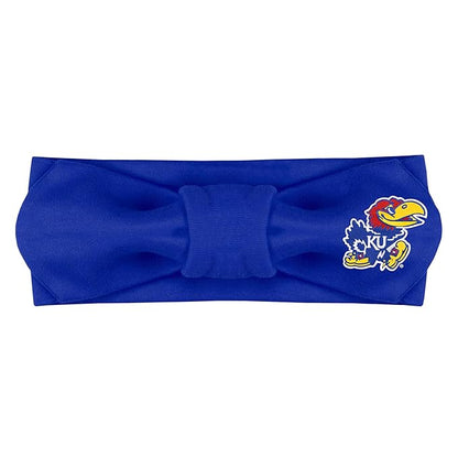 Creative Knitwear Kansas Jayhawks Infant Girls Royal Solid Hair Knot Headband Embroidered Logo - Size Newborn - 4T