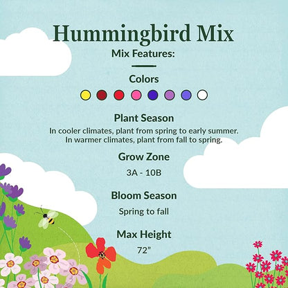 Ferry-Morse Hummingbird Mix Bulk Flower Seeds, 1lb