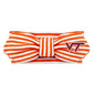 Creative Knitwear Virginia Tech Hokies Infant Girls Orange/White Striped Hair Knot Headband Embroidered Logo - Size Newborn - 4T